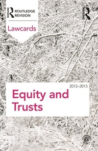 Abbildung von: Equity and Trusts Lawcards 2012-2013 - Routledge