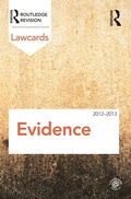 Abbildung von: Evidence Lawcards 2012-2013 - Routledge