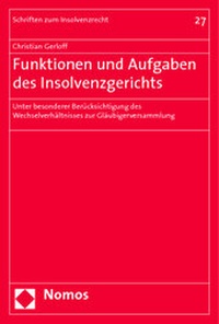 Abbildung von: Funktionen und Aufgaben des Insolvenzgerichts - Nomos
