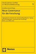 Cover: Neue Governance f&uuml;r die Forschung - Nomos