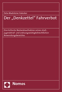 Abbildung von: Der 'Denkzettel' Fahrverbot - Nomos