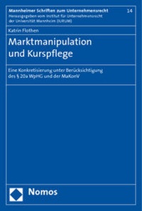 Abbildung von: Marktmanipulation und Kurspflege - Nomos