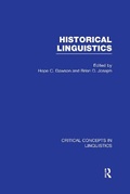 Cover: Historical Linguistics - Taylor & Francis