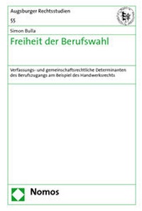 Abbildung von: Freiheit der Berufswahl - Nomos