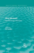 Cover: Knut Wicksell: Selected Essays Volumes 1 & 2 - Routledge