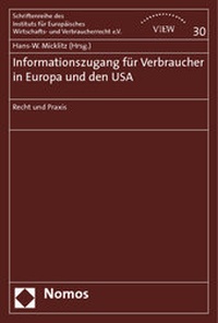 Abbildung von: Informationszugang für Verbraucher in Europa und den USA - Nomos