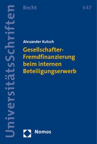 Abbildung von: Gesellschafter-Fremdfinanzierung beim internen Beteiligungserwerb - Nomos