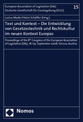 Cover: Text and Context - The Development of Legal Techniques and Legal Culture in the New Context of Europe - Nomos