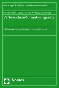 Abbildung von: Verbraucherinformationsgesetz - Nomos