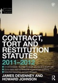 Cover: Contract, Tort and Restitution Statutes 2011-2012 - Routledge