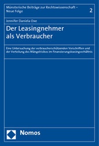 Abbildung von: Der Leasingnehmer als Verbraucher - Nomos