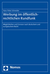 Abbildung von: Werbung im öffentlich-rechtlichen Rundfunk - Nomos