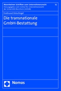 Abbildung von: Die transnationale GmbH-Bestattung - Nomos