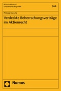 Abbildung von: Verdeckte Beherrschungsverträge im Aktienrecht - Nomos