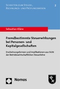 Cover: Fremdbestimmte Steuerwirkungen bei Personen- und Kapitalgesellschaften - Nomos