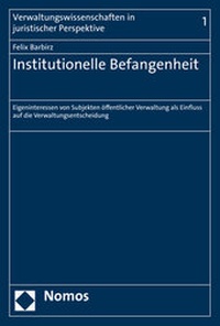 Abbildung von: Institutionelle Befangenheit - Nomos