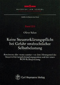 Abbildung von: Keine Steuererklärungspflicht bei Gefahr strafrechtlicher Selbstbelastung - Nomos