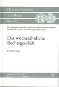 Bild: Das wucher&auml;hnliche Rechtsgesch&auml;ft - Nomos
