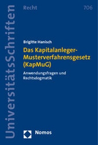 Abbildung von: Das Kapitalanleger-Musterverfahrensgesetz (KapMuG) - Nomos