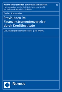 Abbildung von: Provisionen im Finanzinstrumentenvertrieb durch Kreditinstitute - Nomos