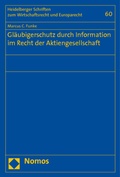 Abbildung von: Gläubigerschutz durch Information im Recht der Aktiengesellschaft - Nomos