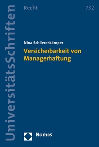 Abbildung von: Versicherbarkeit von Managerhaftung - Nomos