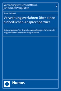 Abbildung von: Verwaltungsverfahren über einen einheitlichen Ansprechpartner - Nomos