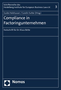 Abbildung von: Compliance in Factoringunternehmen - Nomos