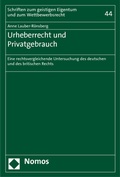 Cover: Urheberrecht und Privatgebrauch - Nomos