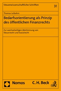 Abbildung von: Bedarfsorientierung als Prinzip des öffentlichen Finanzrechts - Nomos