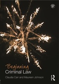 Cover: Beginning Criminal Law - Routledge
