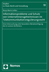 Abbildung von: Informationsprobleme und Schutz von Unternehmensgeheimnissen im Telekommunikationsregulierungsrecht - Nomos