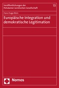Cover: Europ&auml;ische Integration und demokratische Legitimation - Nomos
