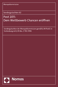 Abbildung von: Sondergutachten 62: Post 2011: Dem Wettbewerb Chancen eröffnen - Nomos