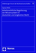 Cover: Arbeitsrechtliche Regulierung der Wissensarbeit im deutschen und englischen Recht - Nomos