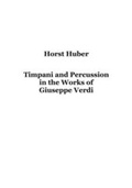 Cover: Timpani and Percussion in the Works of Giuseppe Verdi - Books on Demand