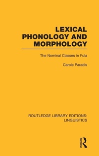 Enlarge image Cover: Lexical Phonology and Morphology (RLE Linguistics A: General Linguistics) - Routledge