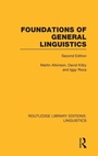 Cover: Foundations of General Linguistics (RLE Linguistics A: General Linguistics) - Routledge