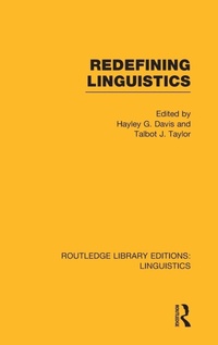 Enlarge image Cover: Redefining Linguistics (RLE Linguistics A: General Linguistics) - Routledge
