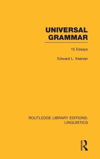 Enlarge image Cover: Universal Grammar (RLE Linguistics A: General Linguistics) - Routledge