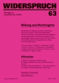 Cover: Widerspruch 63 - Rotpunktverlag