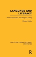 Cover: Language and Literacy (RLE Linguistics C: Applied Linguistics) - Routledge