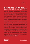 Cover: Biennale Venedig - Scheidegger & Spiess