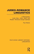 Cover: Judeo-Romance Linguistics (RLE Linguistics E: Indo-European Linguistics) - Routledge