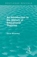 Cover: An Introduction to the History of Educational Theories (Routledge Revivals) - Routledge