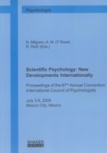 Cover: Scientific Psychology: New Developments Internationally - Shaker