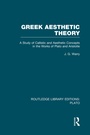 Cover: Greek Aesthetic Theory (RLE: Plato) - Routledge