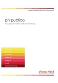 Cover: PH Publico Heft 1 - Weber, E