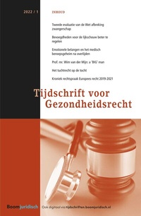 Abbildung von: Tijdschrift voor Gezondheidsrecht - Boom juridisch