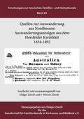 Cover: Auswanderungsanzeigen aus dem Hersfelder Kreisblatt 1854-1892 - BoD - Books on Demand